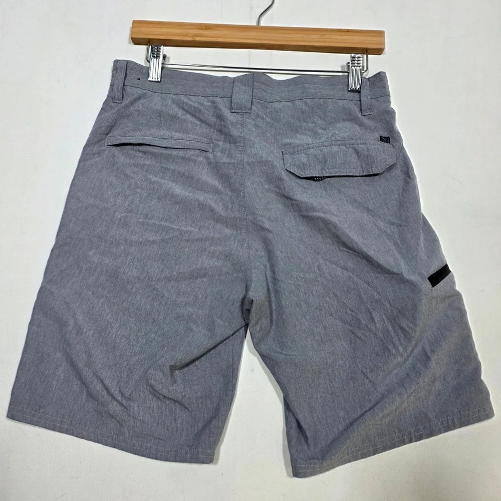 Burnside Hybrid Shorts Mens 30 Gray Heathered Stretch Swim Boardshorts Casual
